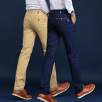 Men Pants 2024 New Classic Style Cotton Elastic Slim Fit Office Trouser Business Casual Solid Straight Suit Pant Men's Clothing