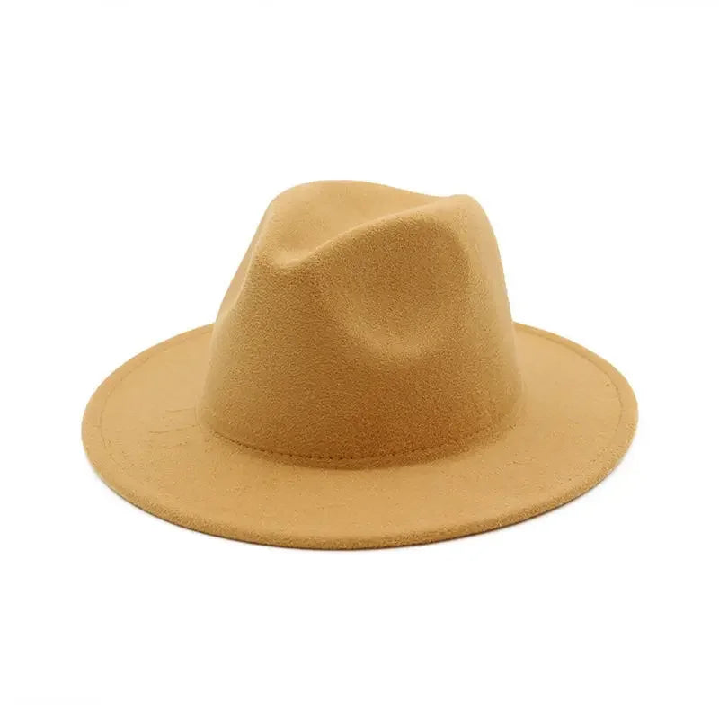 Hat Women Hat LuxuryHats for Men Women Fashion Formal Wedding Decorate Camel Panama Cap Jazz Flat Brim Top Fedora Hat Gorras