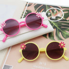 Shades Flower Sunglasses Anti Radiation Glass Kid Sunglasses Blocking Sunglasses Sun Protection Round Frame Children Eyeglass