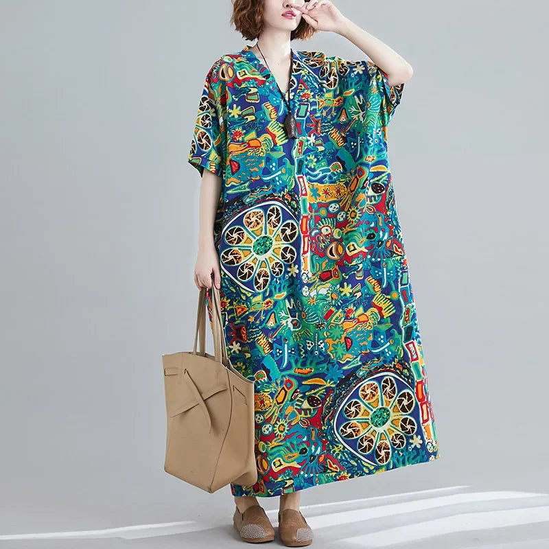 Summer Dress for Women Clothing Long Dress Fashion Clothes Cotton Vintage Harajuku Elegant Streetwear Maxi Beach Dresses