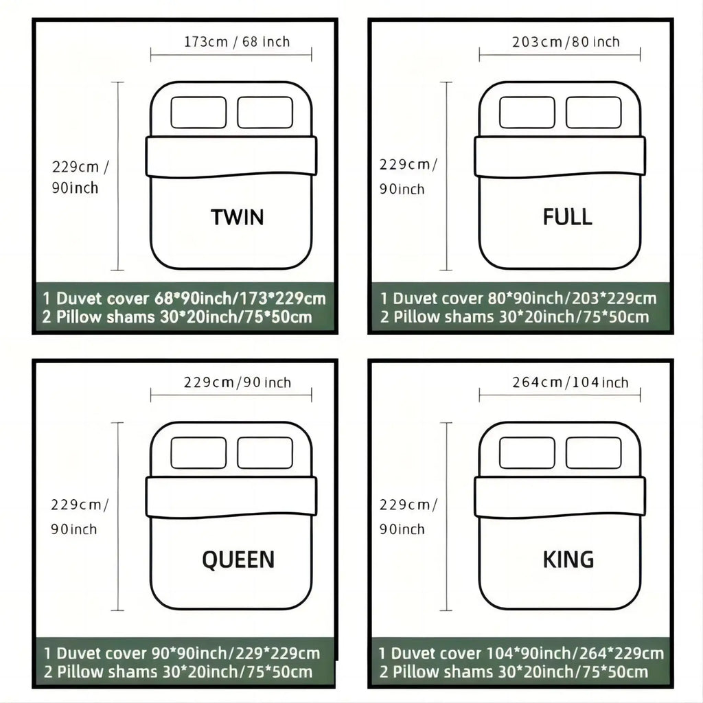 Valentine's Day I Love  style Digital Printed Duvet Set - Polyester - Bedroom Decor -1 bed cover +2 pillowcases (no pillow core)