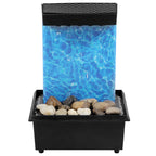 Desktop Water Fountain LED Indoor Decorative Fountain Creative Craft Home Decor Small Waterfall Fountains Zen Meditation Fountai