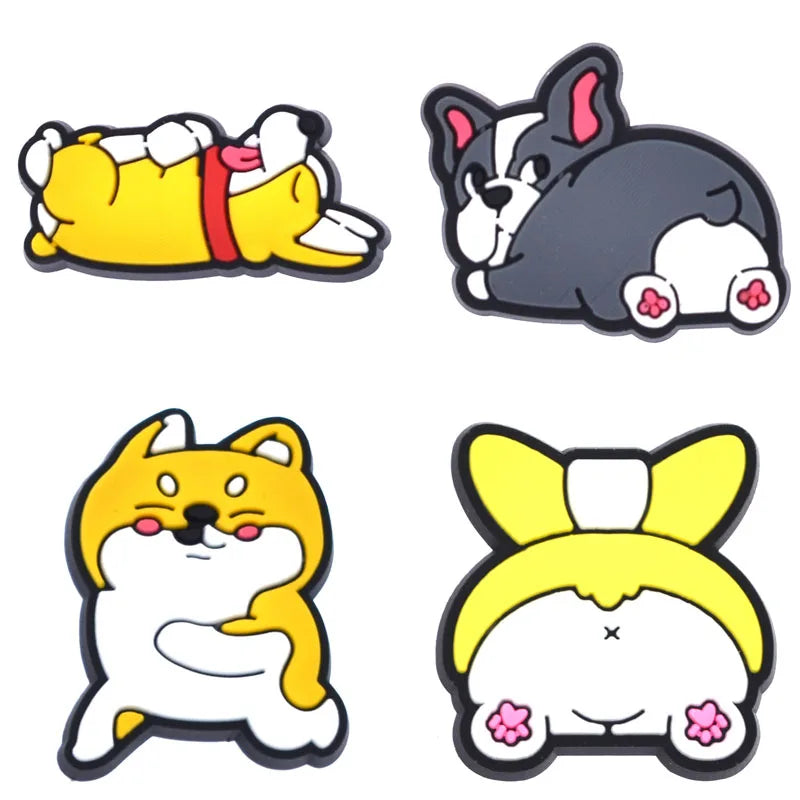 Shoe Charms for Crocs Accessories Dog Pet Badge Women Clogs Buckle Kids Pins Men Decoration Jeans X-mas Gift Shoe Accessories