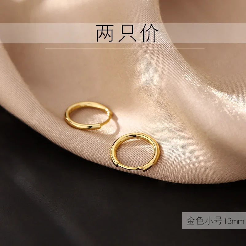 925 Sterling Silver Gold hoop Earring Creative Hot Sexy Jewelry For Women Gift Customized