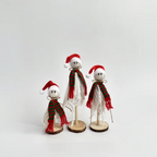 Christmas Wooden Fabric Home Decor Handmade Holiday Decoration for Festive Season