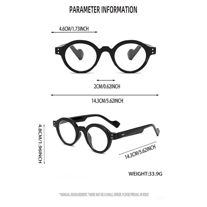 A classic round frame trendy and fashionable glasses, unisex, suitable for parties, gifts, all seasons