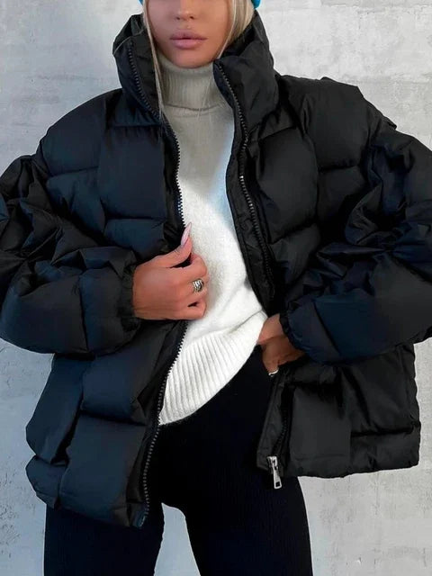 Winter Jackets for Women 2025 Thick Warm Loose Fashion Quilted Jacket Female Interchange High Street Green Baggy Puffer Coat