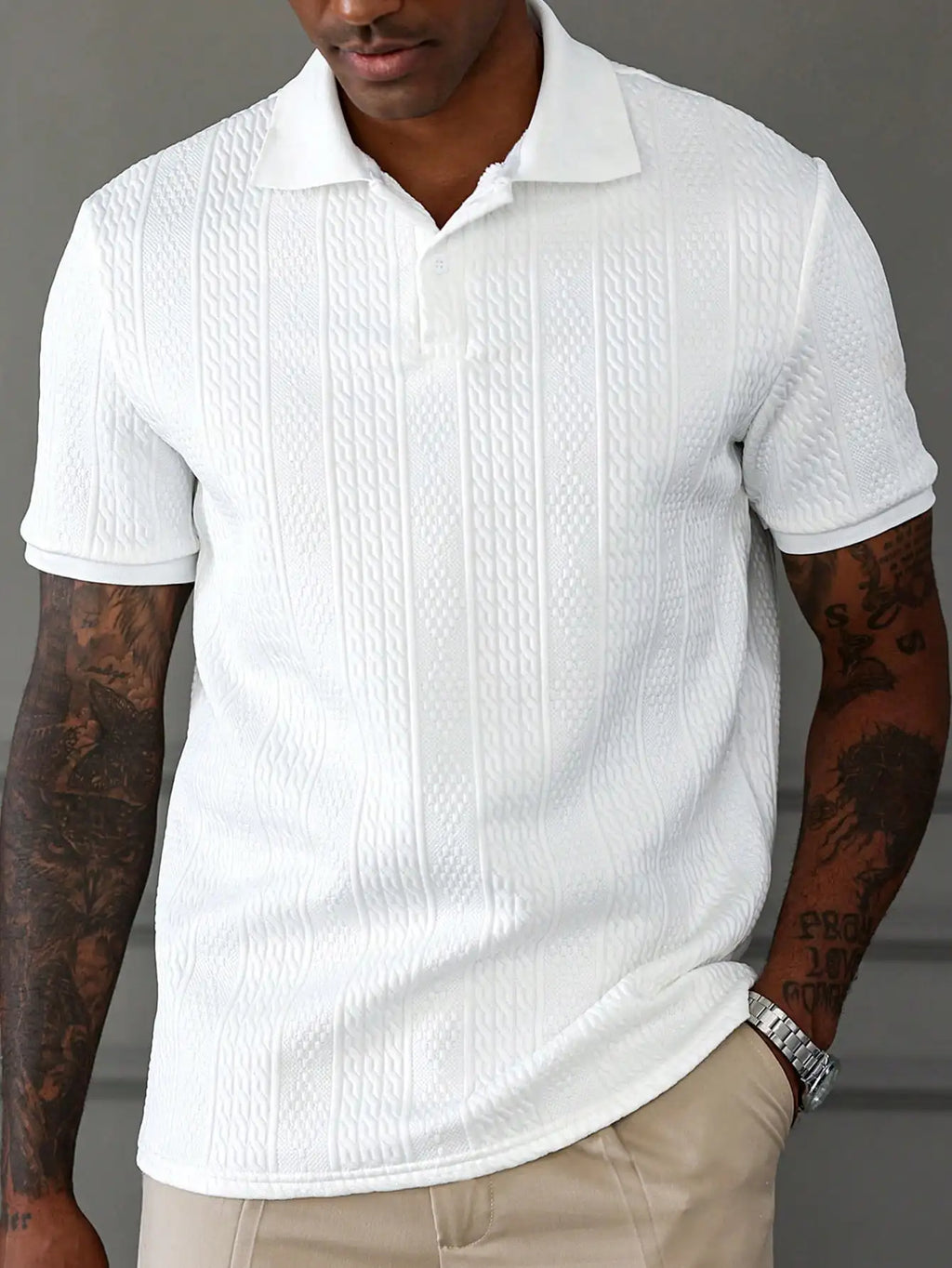 Men's Summer Casual Fashion Polo Shirt is Versatile and Suitable for Any Occasion with Lightweight and Breathable Fabric