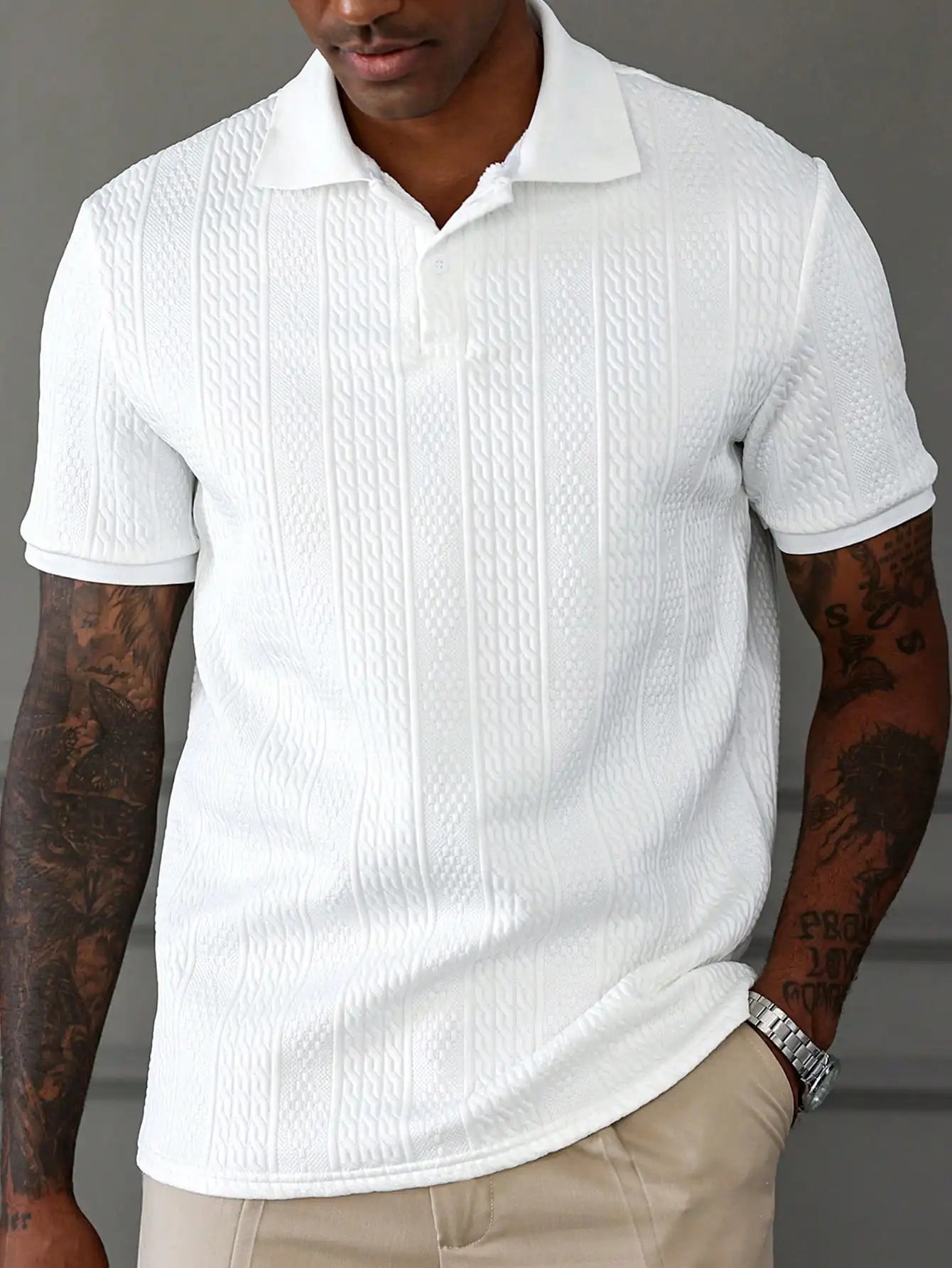 Men's Summer Casual Fashion Polo Shirt is Versatile and Suitable for Any Occasion with Lightweight and Breathable Fabric