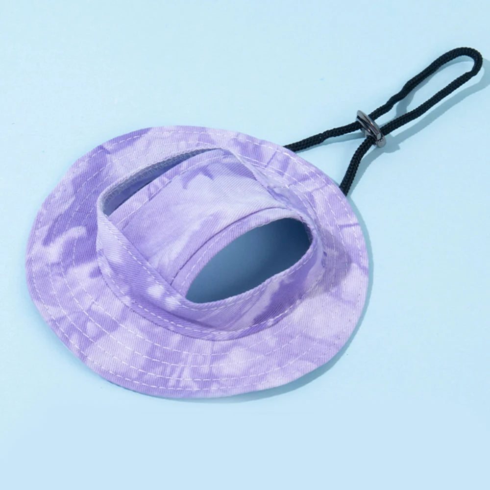 Pet Hats with Ear Holes Summer Outdoor Cute Dog Cat Hat Colorful Adjustable Baseball Cap for Small Medium Dogs Cats Pet Supplies