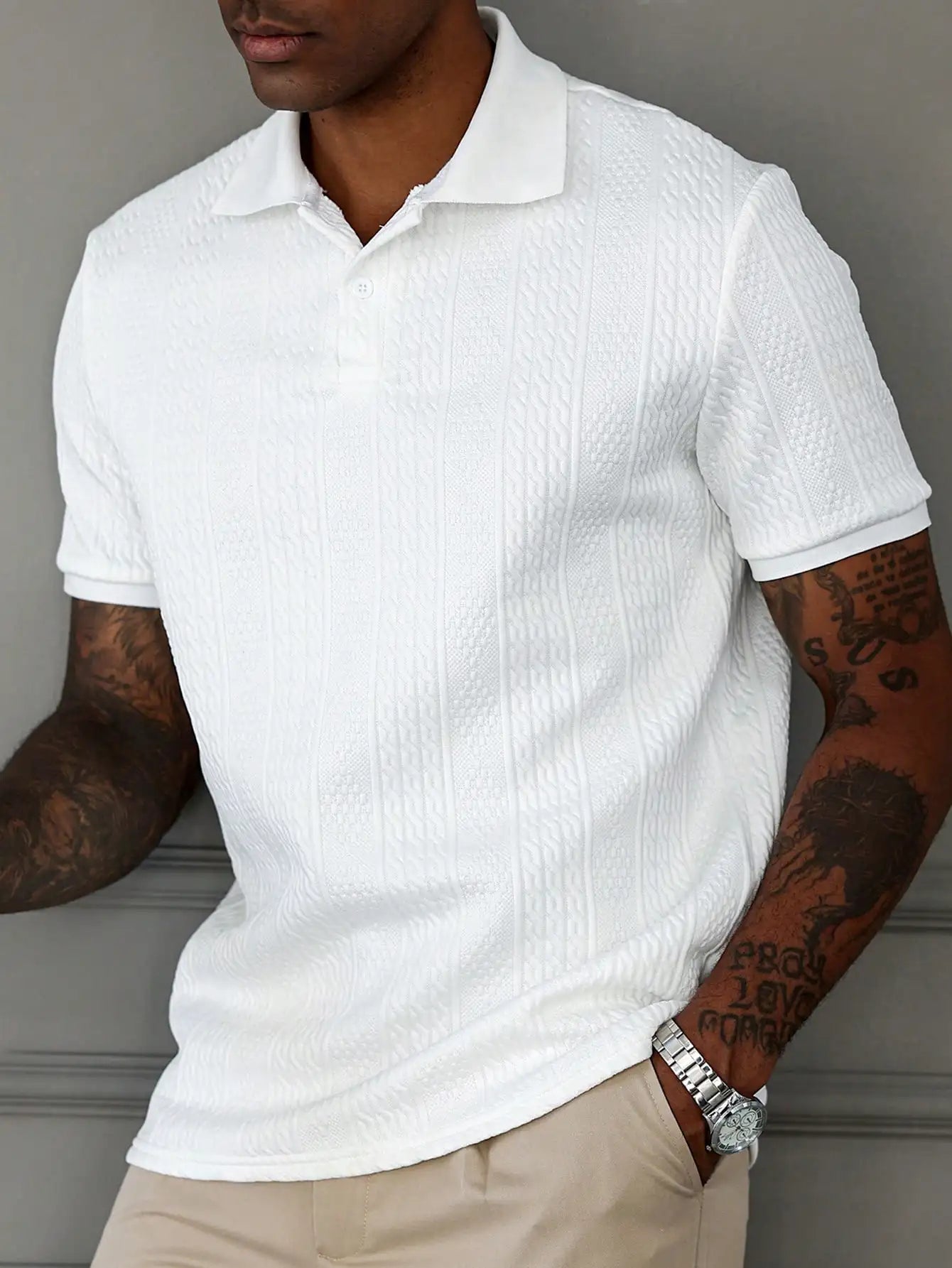 Men's Summer Casual Fashion Polo Shirt is Versatile and Suitable for Any Occasion with Lightweight and Breathable Fabric