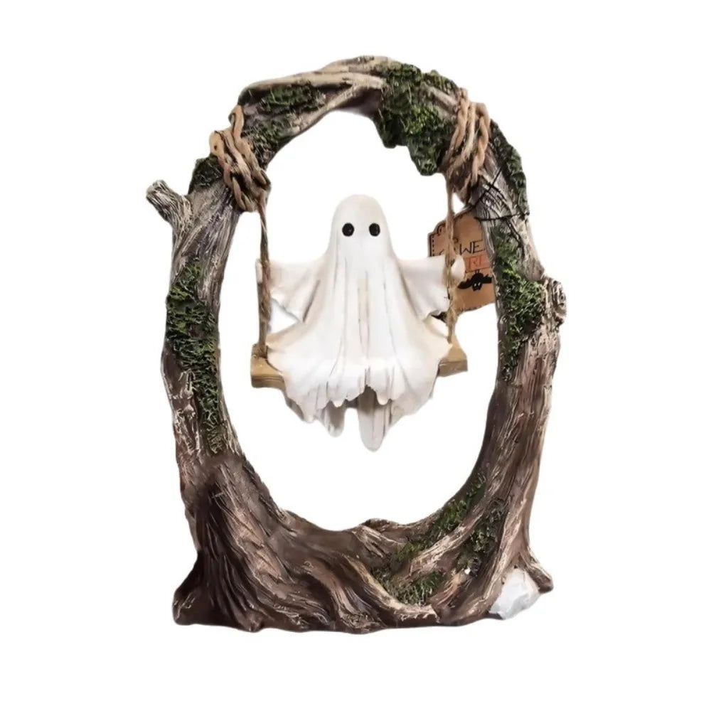 Halloween Themed Halloween Swing Ghost Ornament Handicraft Model Spooky Ghosts Decor Collectible Statue