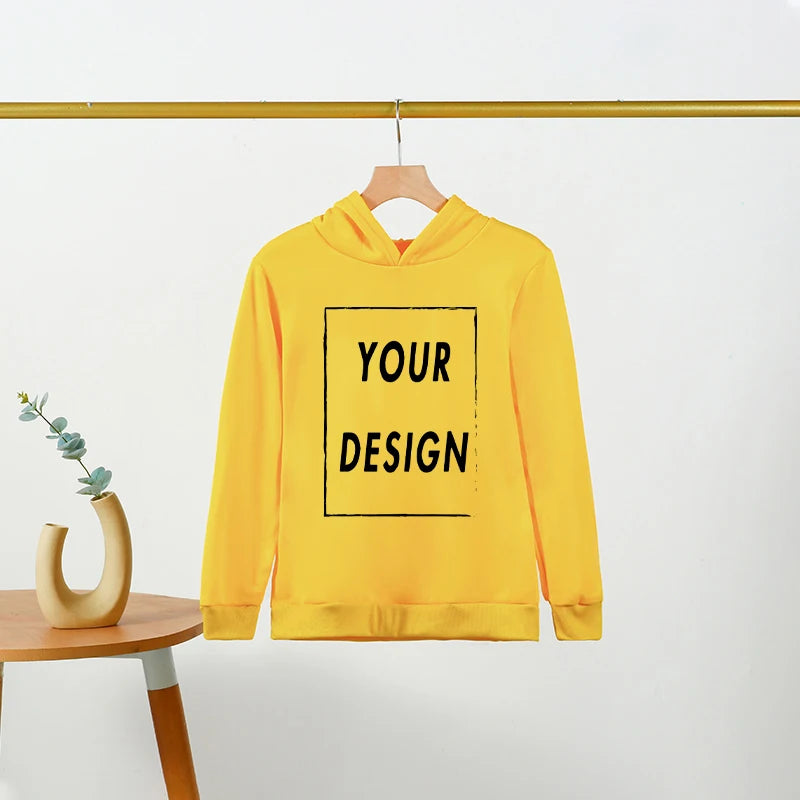 Children Hoodies Sweatshirts Kids Boys Girls Clothes Child Clothing Tops Spring Hoodie Pullovers For 4-14Ys Kid Your logo