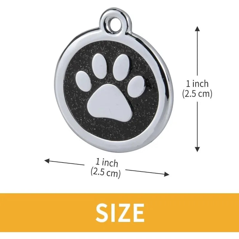 Pet ID Tags Free Engraving Pet Anti-lost Collar Pendant Personalized Puppy Name Tag Cat Paw Decoration Customized Product Custom Tags