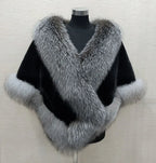 Real Image Faux Fur Wraps Winter Wedding Coat Warm Shawls Outerwear White Wraps Black Blue Shrug Women Prom Custom Made