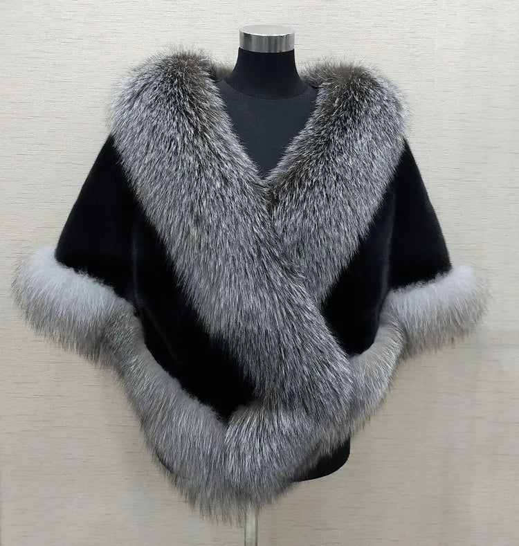 Real Image Faux Fur Wraps Winter Wedding Coat Warm Shawls Outerwear White Wraps Black Blue Shrug Women Prom Custom Made