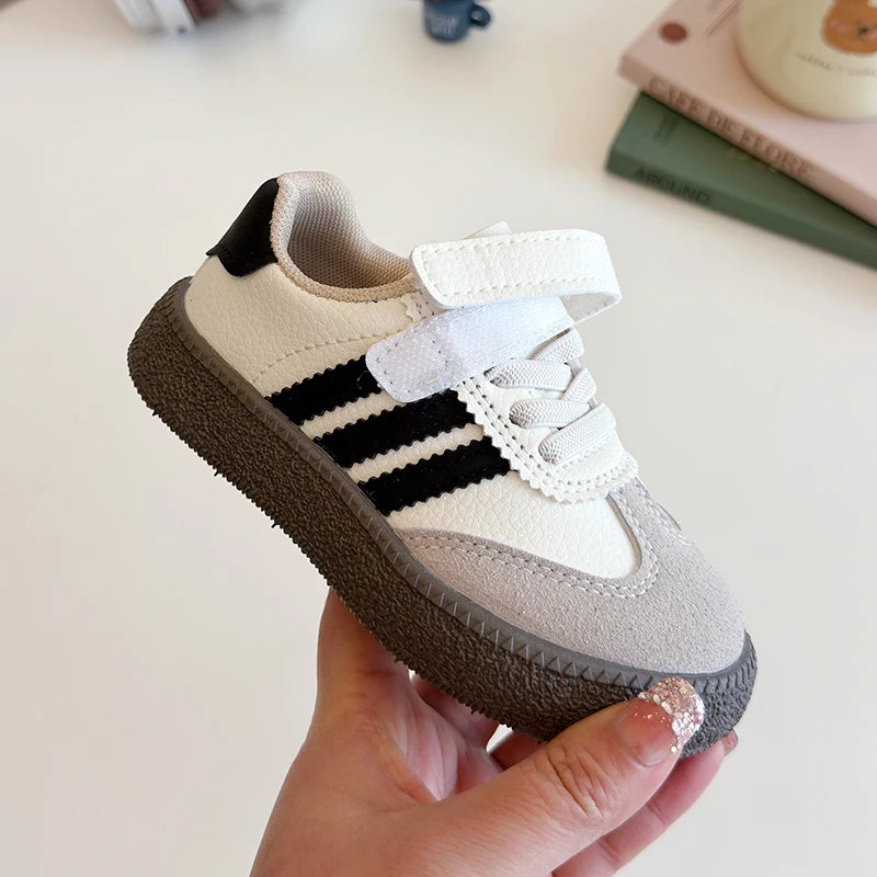 Children's Fashion Sports Shoes Crafted from PU Leather, Featuring Ergonomic Design, Soft Soles, and Suitable for Boy and Girl Children Shoes