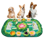 Pet Sniffing Mat Dog Interactive Flower Slow Feeding Training Pad Puzzle Treat for Dogs Cats Rabbits Foraging Skills