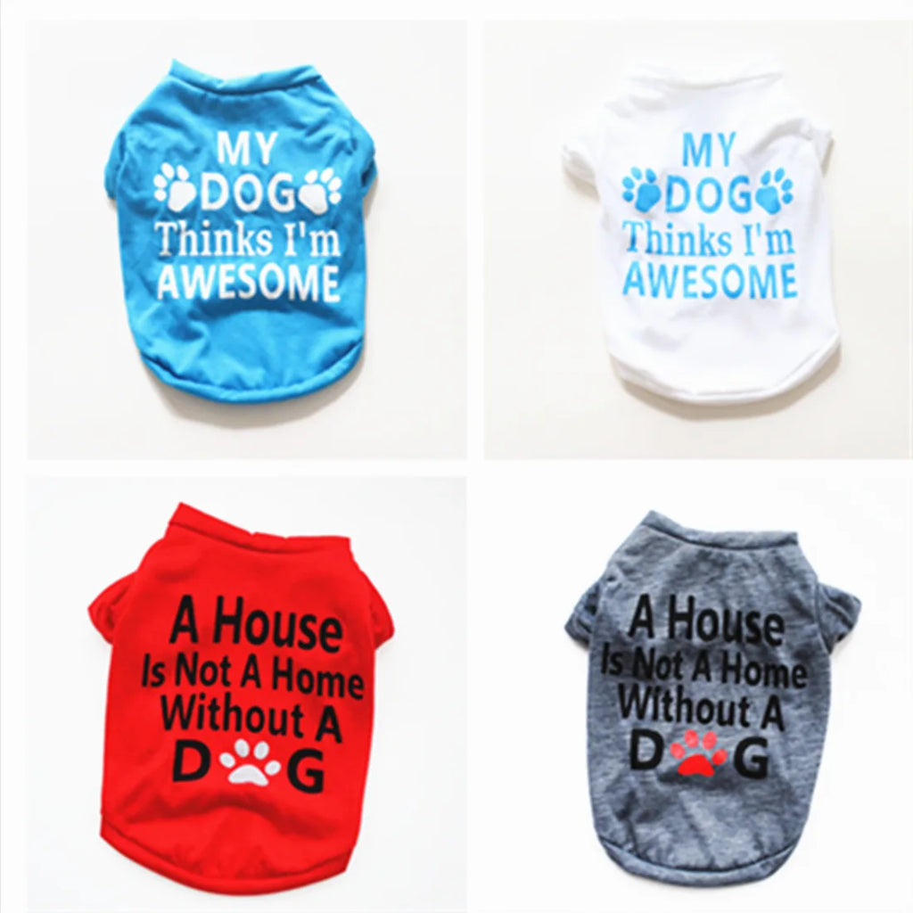 Fashionable name-branded clothes pet clothes cute dog vest shirt dog costume cats clothes Corton puppies small dog pet clothes costume Ropa Perro