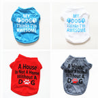 Fashionable name-branded clothes pet clothes cute dog vest shirt dog costume cats clothes Corton puppies small dog pet clothes costume Ropa Perro