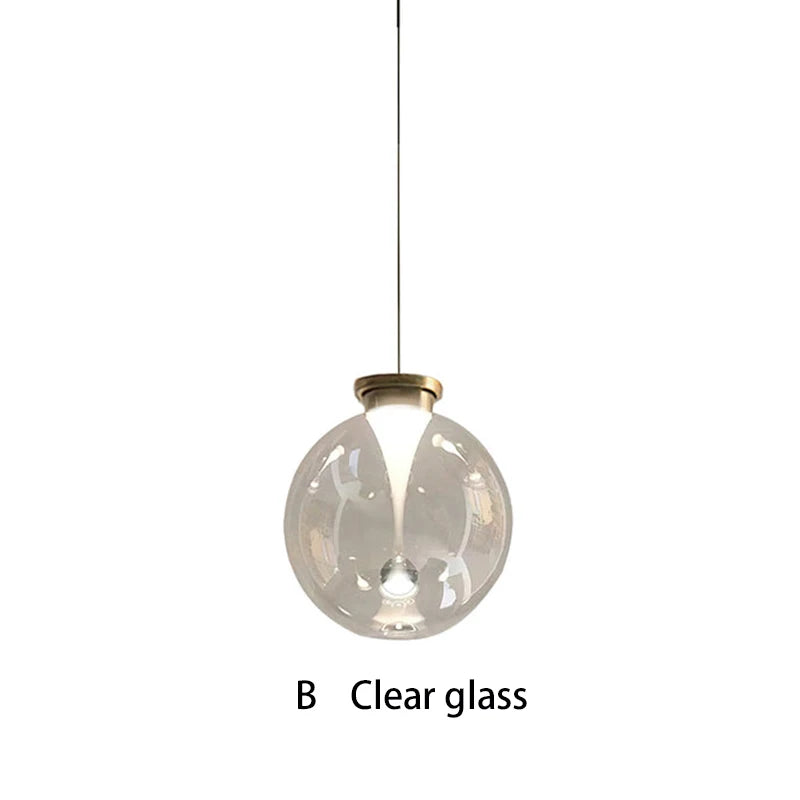 Designer Nordic Modern Minimalist Bedroom Headboard Creative Raindrop Restaurant Bar Glass Globe Aisle Balcony Chandelier