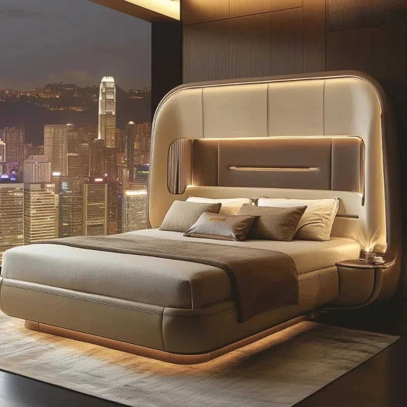 Bedroom Design Bed Aesthetics Designer Comfortable Fashionable Bed Double Nordic Minimalist Muebles Para El Hogar Furnitures