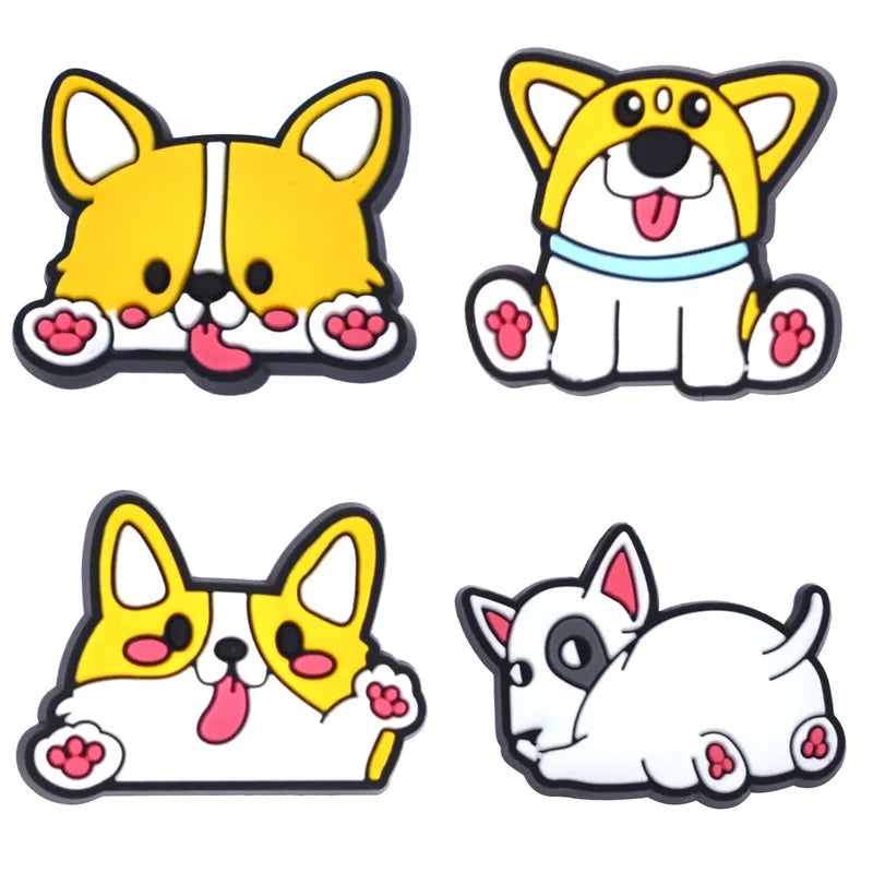 Shoe Charms for Crocs Accessories Dog Pet Badge Women Clogs Buckle Kids Pins Men Decoration Jeans X-mas Gift Shoe Accessories