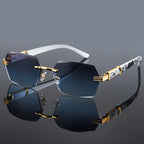 Fashion Rimless Sunglasses Men Women Populare Frameless Sun Glasses Male Female Classic Small Square Summer Traveling Shades