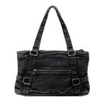 Bags women handbags ladies.Stylish New Denim Handbag, Washed and Old Shoulder Bag, Locomotive Bag, Crossbody Bags for Women