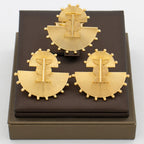 Statement Earrings and Ring  Jewelry Set for Women 18k Gold Plated Stud Earrings and Finger Ring Weddings Bridal Jewelry Set