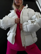 Winter Jackets for Women 2025 Thick Warm Loose Fashion Quilted Jacket Female Interchange High Street Green Baggy Puffer Coat