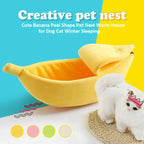 Pet Bed Banana Cat Bed House Funny Cute Cozy Cat Mat Beds Warm Durable Portable Pet Basket Kennel Dog Cushion Cat Supplies Multicolor