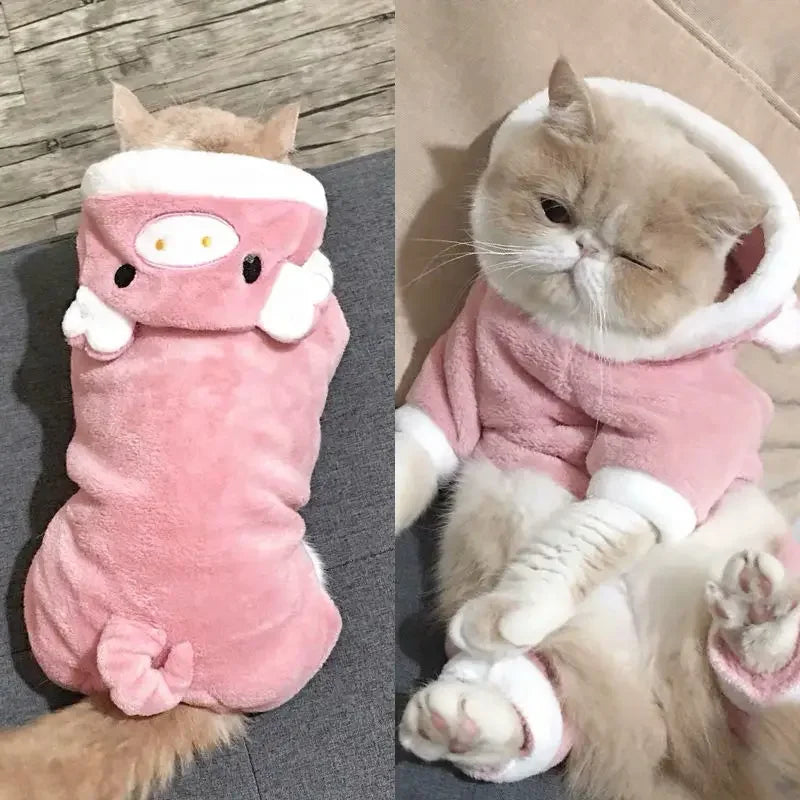 Pet Dog Clothes Soft Warm Fleece Dogs Jumpsuits dog hoodie Pet Clothing for Small Dogs Puppy Cats Hoodies Chihuahua Yorkshire Costume Coats