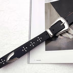 Fashion Belt For Women Designer Cross Rivet Waistband Punk Gothic Y2K Belt Female Hit Pop Desiner Elegant Jeans Belt Dark series