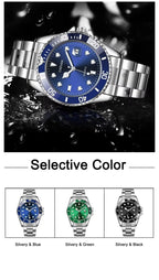 Fashion Watch Casual Clock Montre Homme Business Men Quartz Watch Calendar Green Water Wok Ghost Sport Men Wristwatch