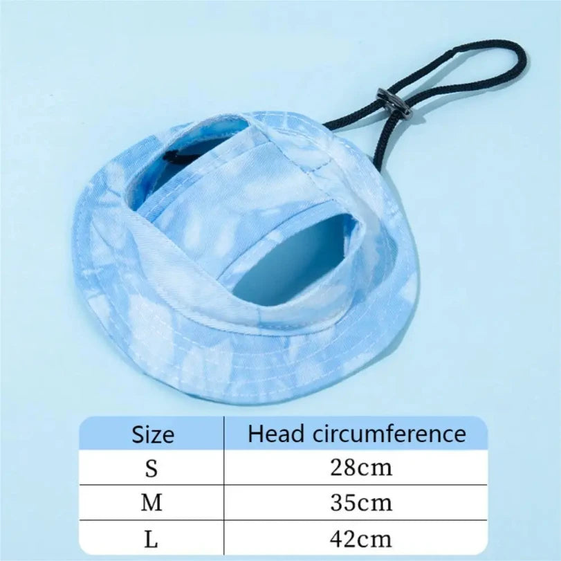 Pet Hats with Ear Holes Summer Outdoor Cute Dog Cat Hat Colorful Adjustable Baseball Cap for Small Medium Dogs Cats Pet Supplies