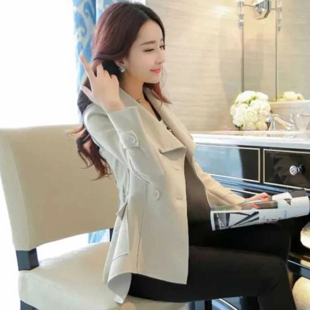 Coats Woman Spring Autumn Short Windbreaker Jacket for Women Casual Elegant Pretty High Quality Clothing Promotion Fashion 2025