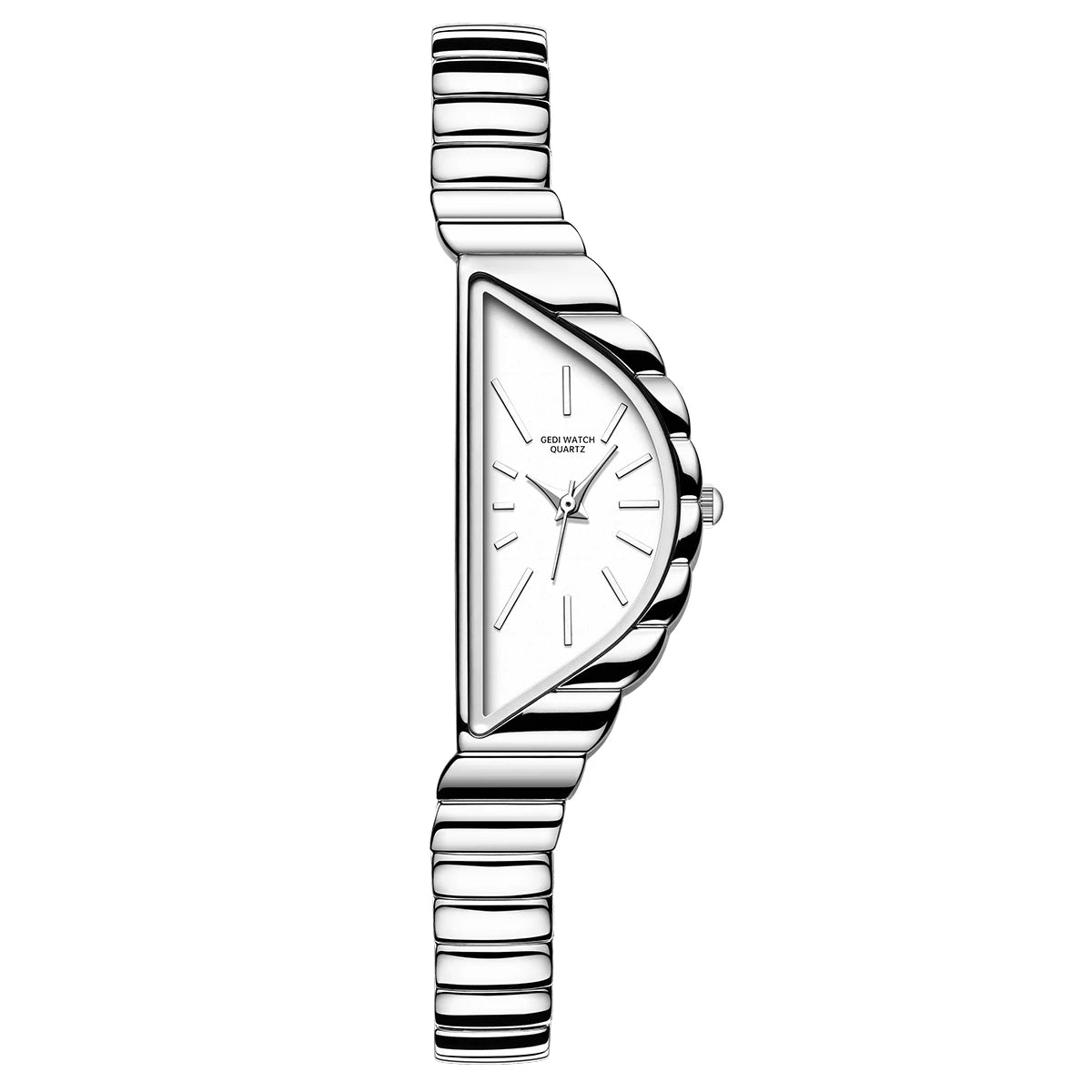 Casual Fashion Watches For Woman Irregular Design Sense Dial Bamboo Shaped Stainless Steel Strap Women's Quartz Wristwatch