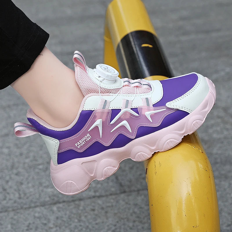 Children Shoes Luxury Origin Girls Sneaker Autumn Luxury PU Leather Platform Kids Casual Sneaker Girls Sports Shoes Size 29-38