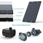 9w Solar Fountion Solar Water Fountain for Garden Floating Water Fountain with 4 Nozzles and Water Pipe Solar Fountain for Pond