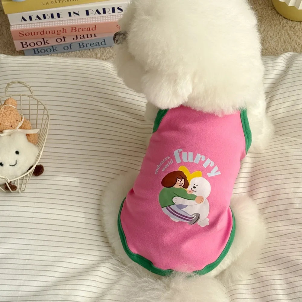 Pet Dresses Pet Dresses Thin Strap Dogs Vest Comfortable Fabric Printed Design Puppy Camisole Breathable Soft Small Dog Cat Dress Puppy