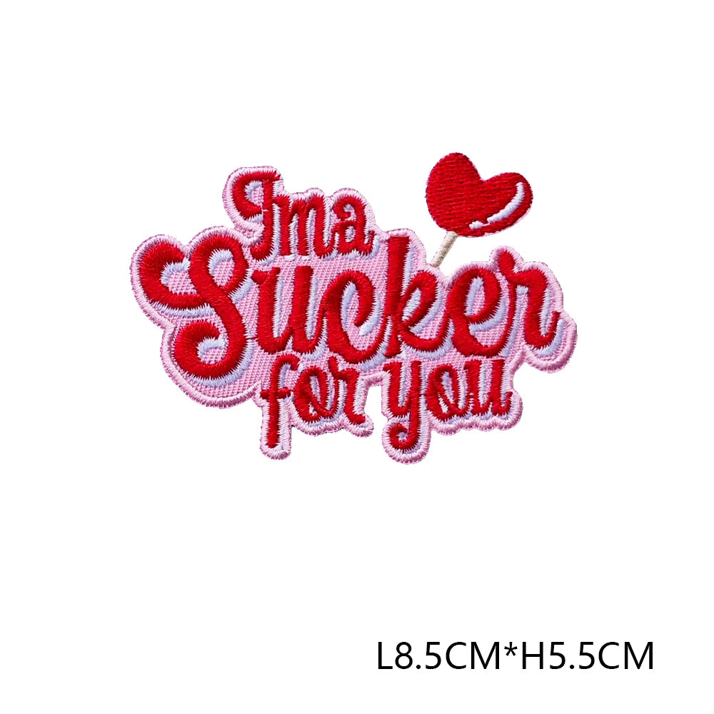 Valentine's Day Emblem Clothing Accessories Badge Sticker Embroidered Embroidery Sticker Iron-on Patches