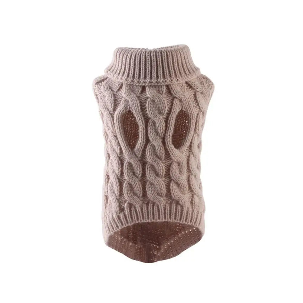 Warm Dog Sweaters for Small Dogs Turtleneck Knitted Winter Dog Clothes Pet Puppy Cat Sweater Vest Chihuahua French Bulldog Coat