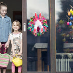 Easter Decorations Craft Supplies Easter Rabbit Wreath with Ears Rabbit Shape GarlandWall Decor Home Decoration Props