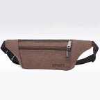 Fanny Pack Running Bags Waist Belt Bag 2024 New Canvas Purse Travel Camping Hiking Pocket Belly Pouch For Phone Coins Women Men