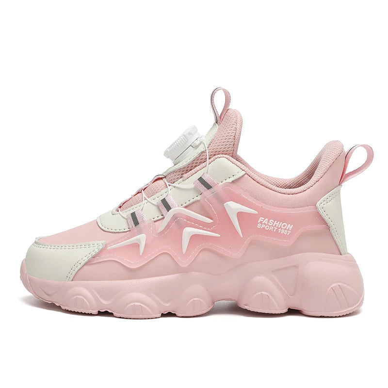 Children Shoes Luxury Origin Girls Sneaker Autumn Luxury PU Leather Platform Kids Casual Sneaker Girls Sports Shoes Size 29-38