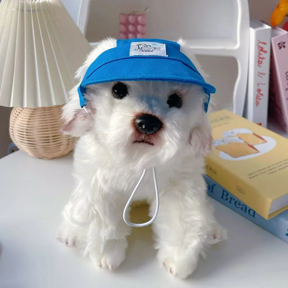 Pet Hat Adjustable Dog Hat with Ear Holes Summer Outdoor Sun Hat for Small Medium Dogs Cats Pet Baseball Cap Photo Props Dog Cat