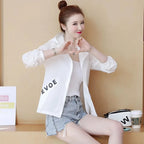 Women's Jacket 2025 New Summer Sun Protection Thin Coat Zipper Hooded Loose Windbreaker Jackets Famale Basic Coats Outwear