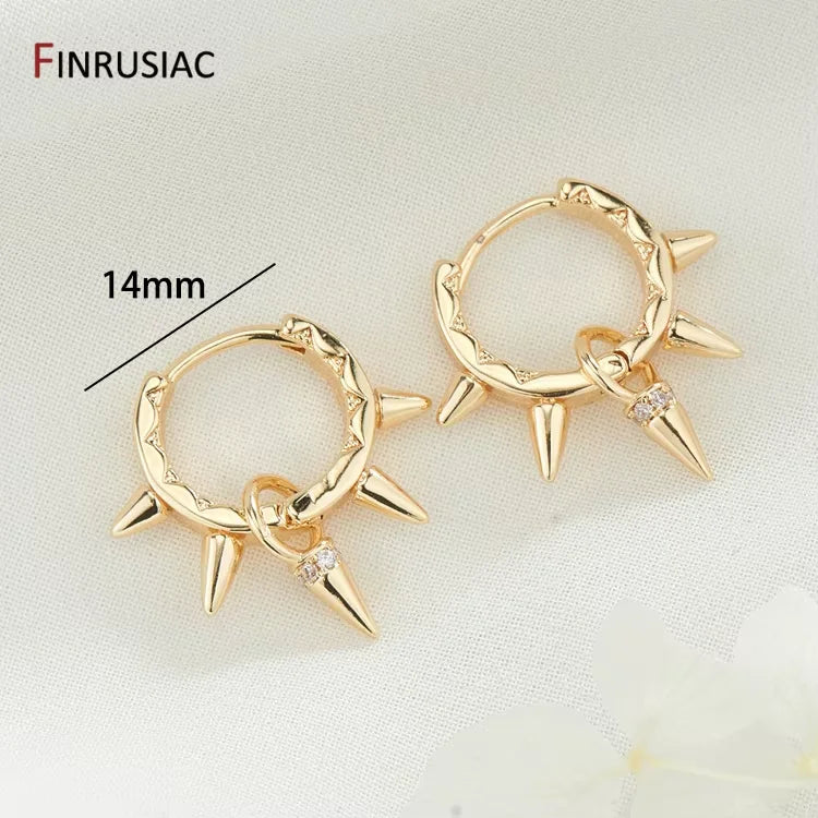 New Trendy Real Gold Plated Round Hoop Earrings For Women Girls Ladies Big Hoops Gold Circle Ring Earrings Party Gift