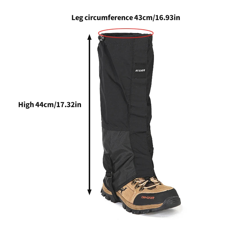 Waterproof Hiking Leg Warmer Gaiters for Men Women - Climbing Ski Camping Hunting Winter Outdoor Travel Legging Leg Covers